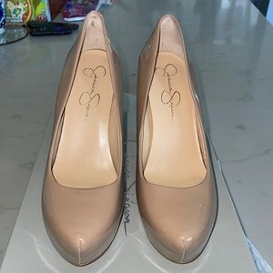 Jessica Simpson Patent Platform Pumps Sz 8